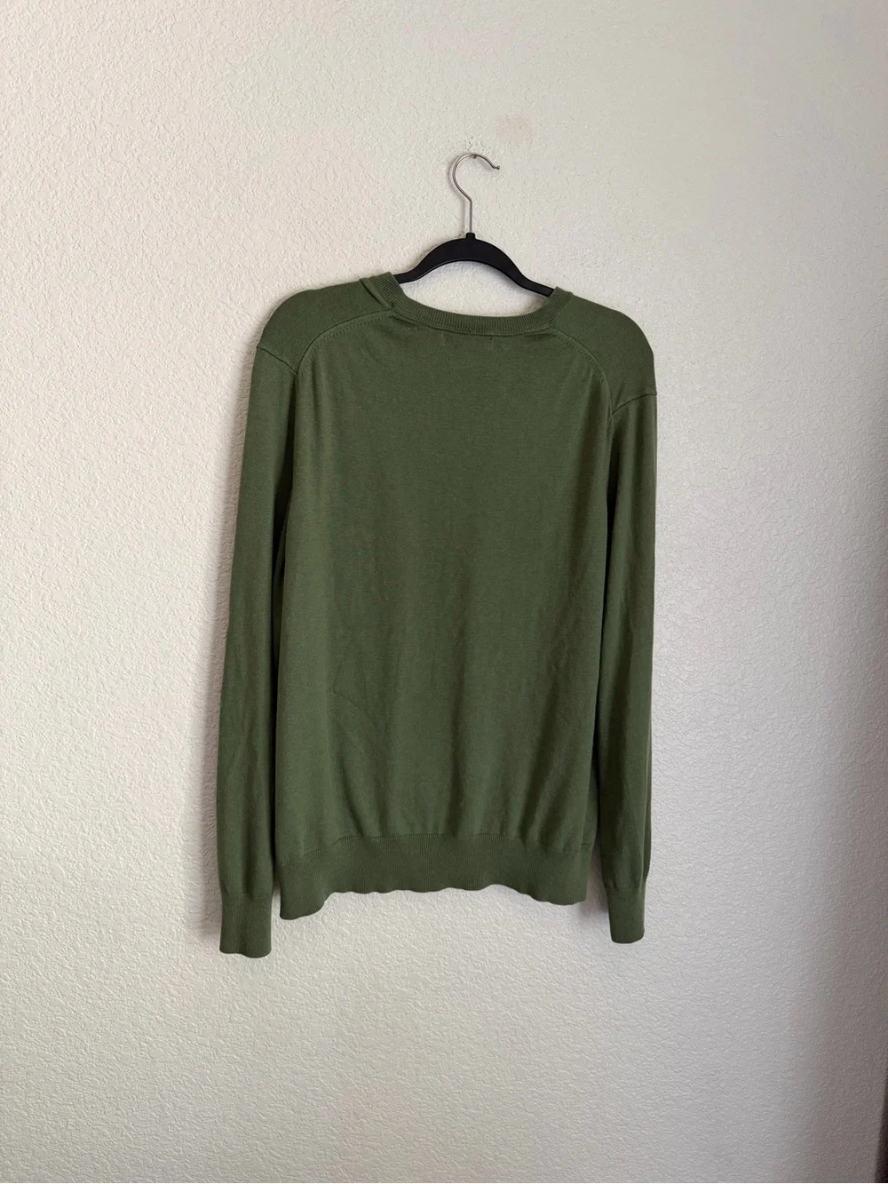 Banana Republic Men’s Silk Cashmere Blend V-Neck Sweater XL Olive Green